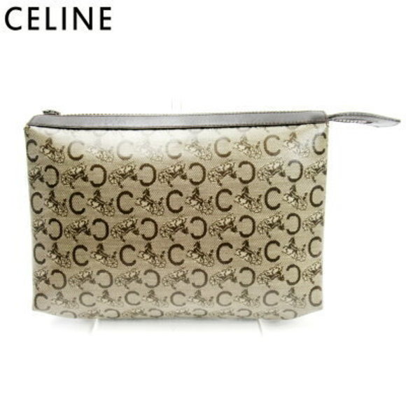 Celine Blazon clutch bag Shoulder Bag brown beige leather - Picture 1 of 6
